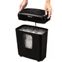 Fellowes 6M Destructora Papel, Minicorte 4x12mm, Destruye 6 Hojas, Negra